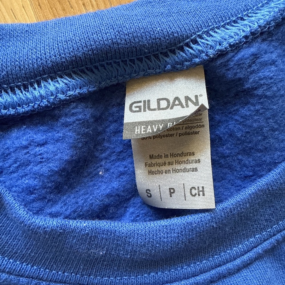 Detroit Lions Crew Neck Sweatshirt Size Small Honolulu Blue 3D Puff Raised Logo - Picture 3 of 4